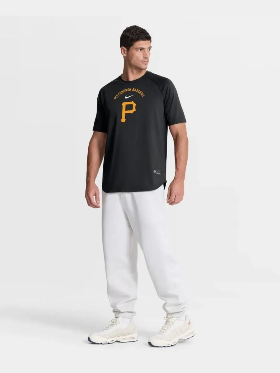 Футболка реглан Dri-FIT с логотипом Pittsburgh Pirates Nike — изображение 3 из 5, черный черный