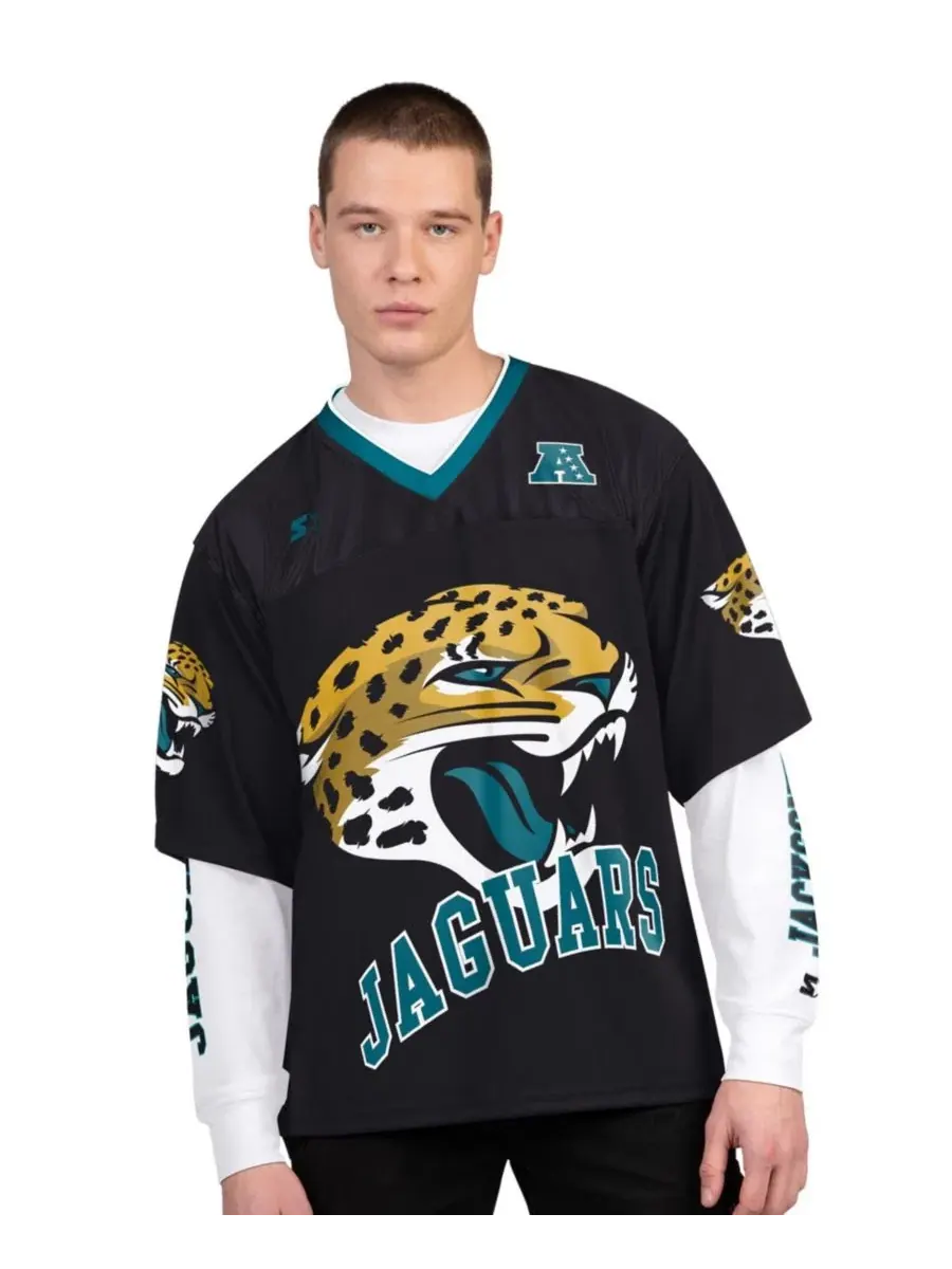 Комплект футболок с длинным рукавом и без рукавов Jacksonville Jaguars Starter — изображение 1 из 7, черный белый