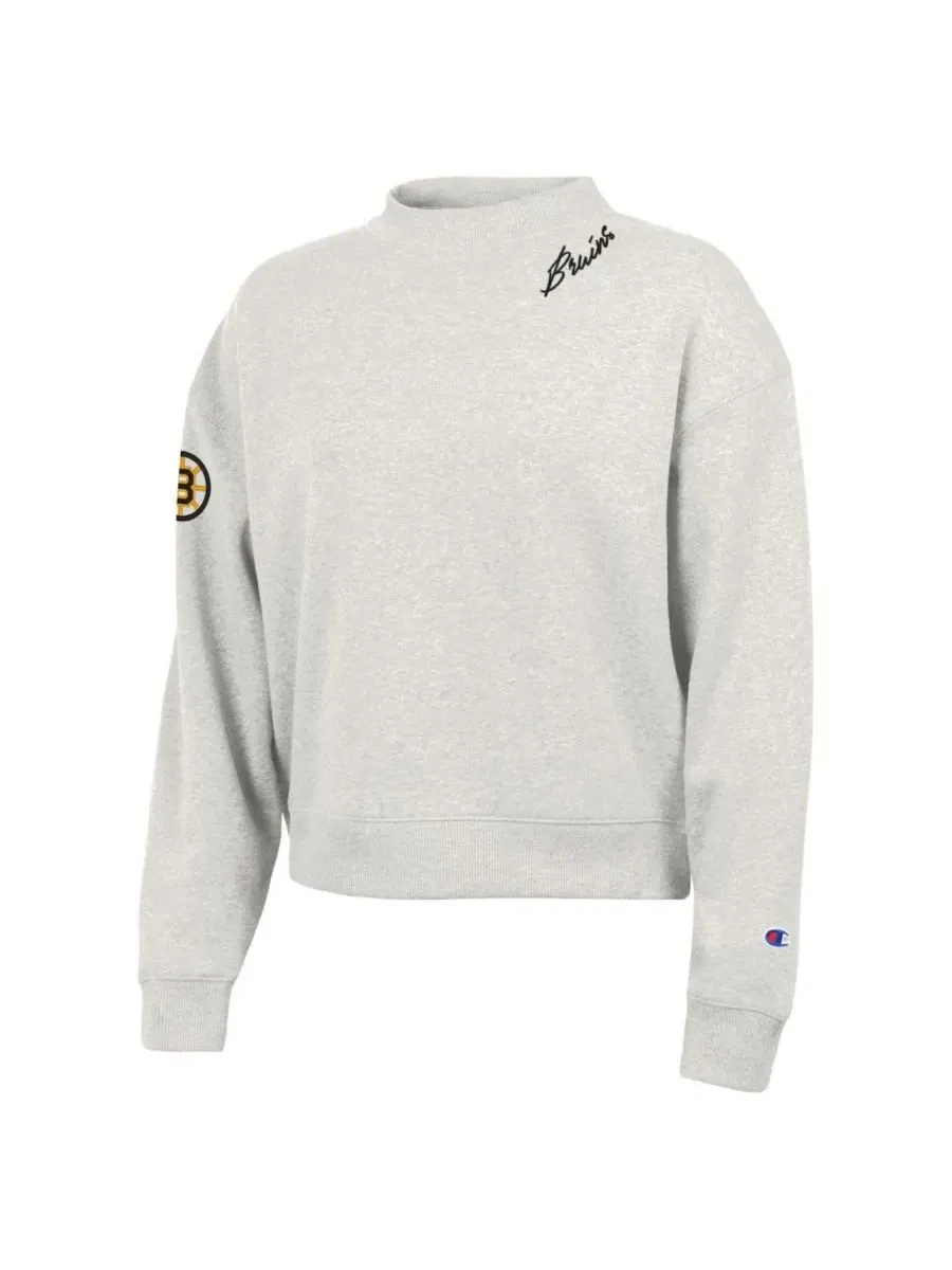 Свитшот женский с флисовой подкладкой, с принтом Boston Bruins Champion — изображение 3 из 3, овсяный