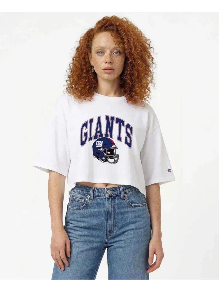 Футболка оверсайз с принтом New York Giants Champion — изображение 1 из 5, белый