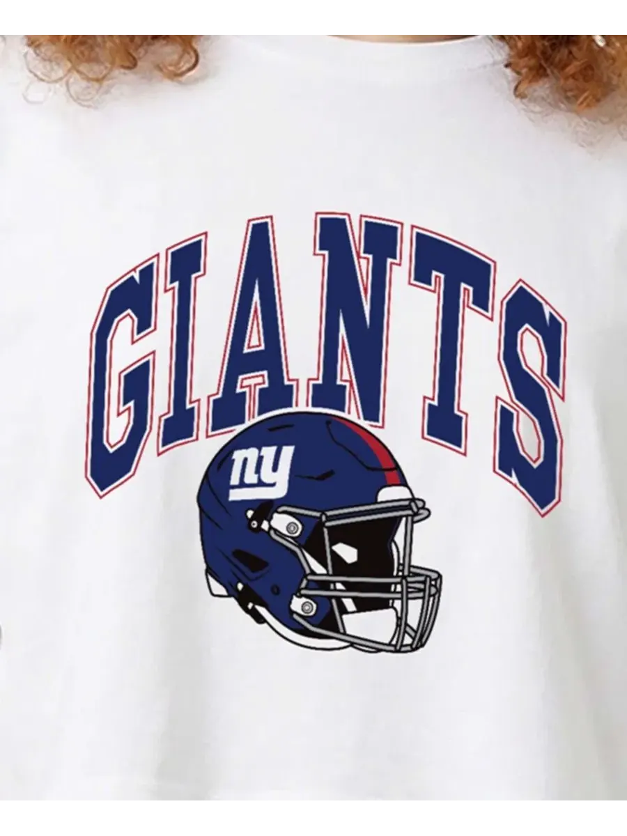 Футболка оверсайз с принтом New York Giants Champion — изображение 2 из 5, белый
