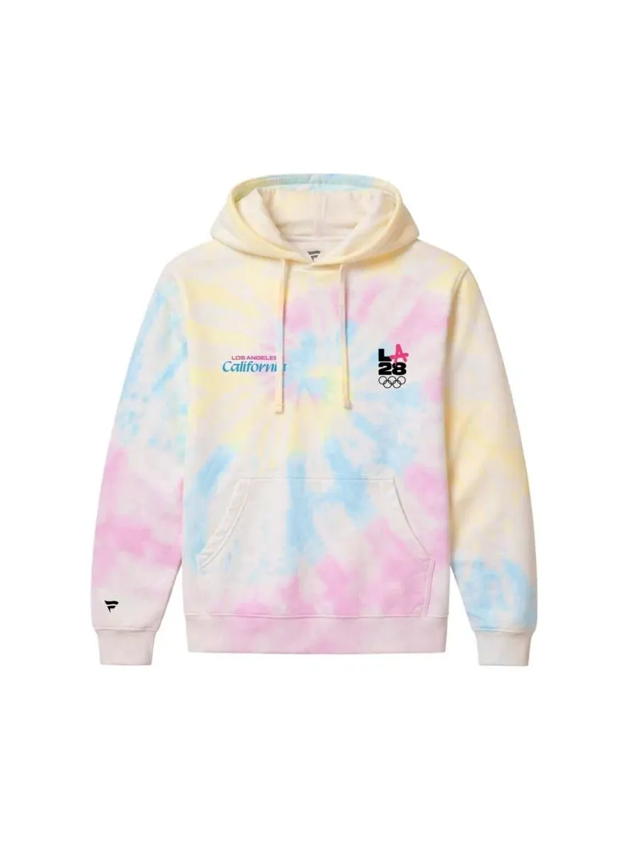Худи с принтом Tie-Dye LA28 Superbloom Collection Fanatics — изображение 1 из 2, белый
