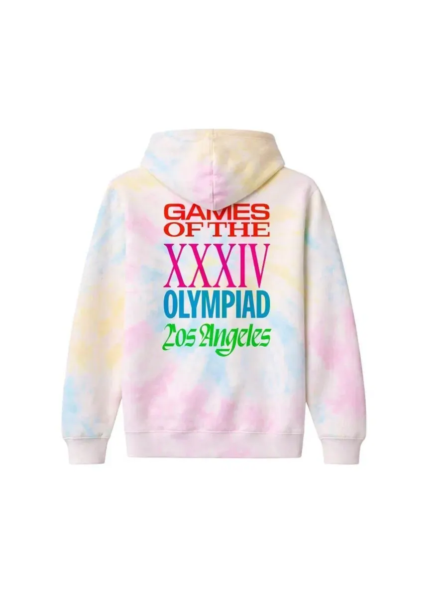 Худи с принтом Tie-Dye LA28 Superbloom Collection Fanatics — изображение 2 из 2, белый