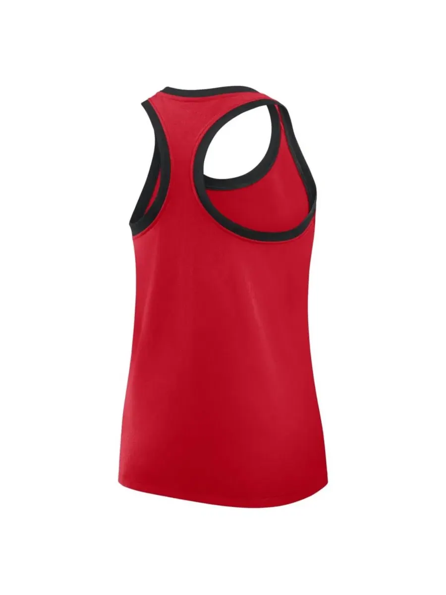 Женский топ-майка без рукавов с принтом Cincinnati Reds Tri-Blend Dri-FIT Racerback Tank Top Nike — изображение 3 из 5