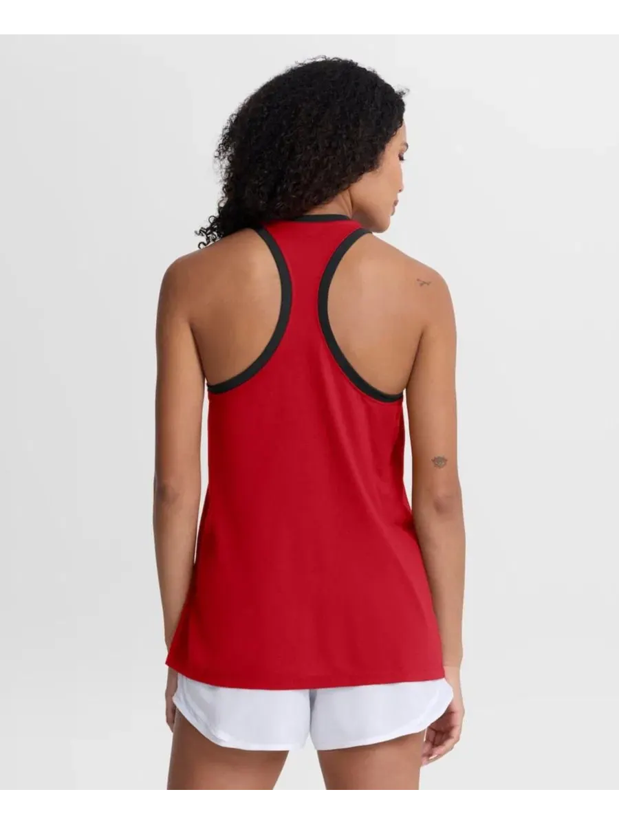 Женский топ-майка без рукавов с принтом Cincinnati Reds Tri-Blend Dri-FIT Racerback Tank Top Nike — изображение 4 из 5