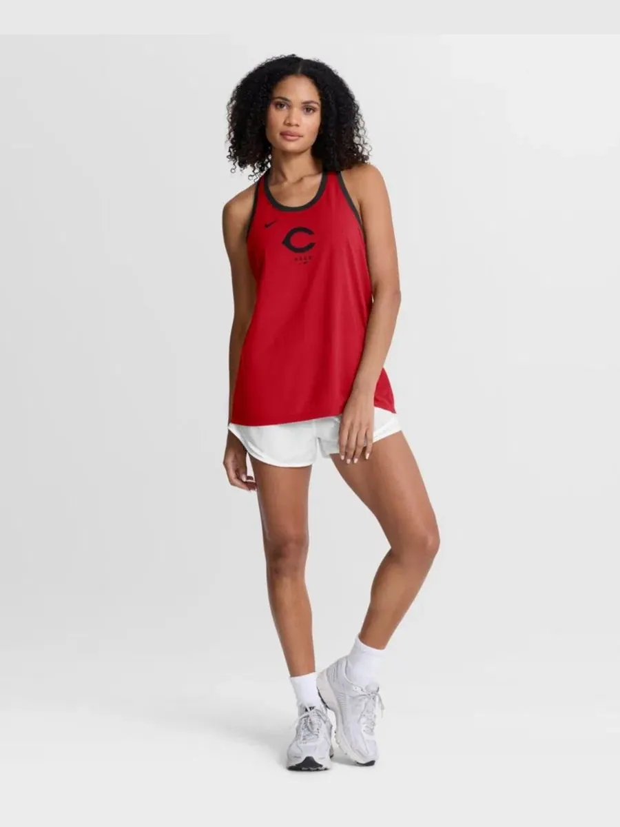 Женский топ-майка без рукавов с принтом Cincinnati Reds Tri-Blend Dri-FIT Racerback Tank Top Nike — изображение 5 из 5