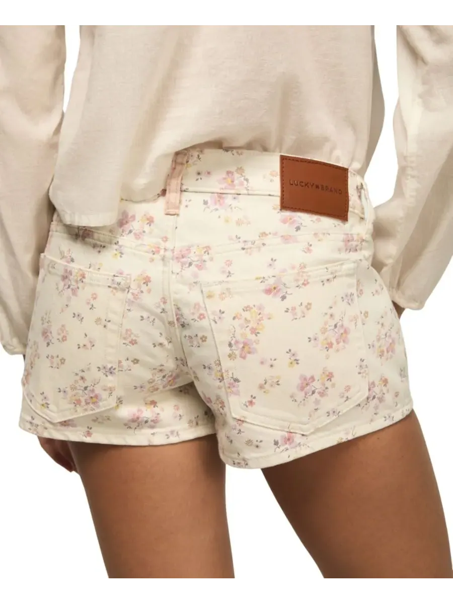 Женские фестивальные шорты со средней посадкой и цветочным принтом Lucky Brand, Boppin Florals Wash — изображение 5 из 6