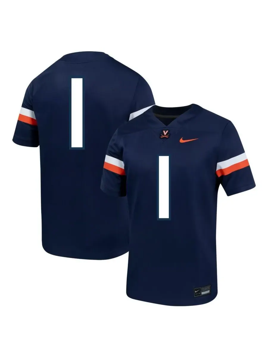 Nike Мужская темно-синяя футбольная майка Virginia Cavaliers Untouchable — изображение 1 из 3, темно-синий