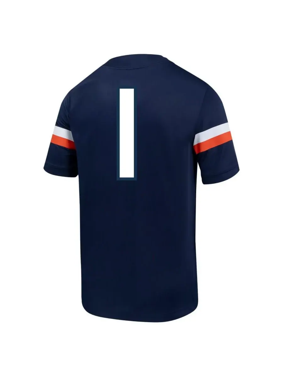 Nike Мужская темно-синяя футбольная майка Virginia Cavaliers Untouchable — изображение 3 из 3, темно-синий