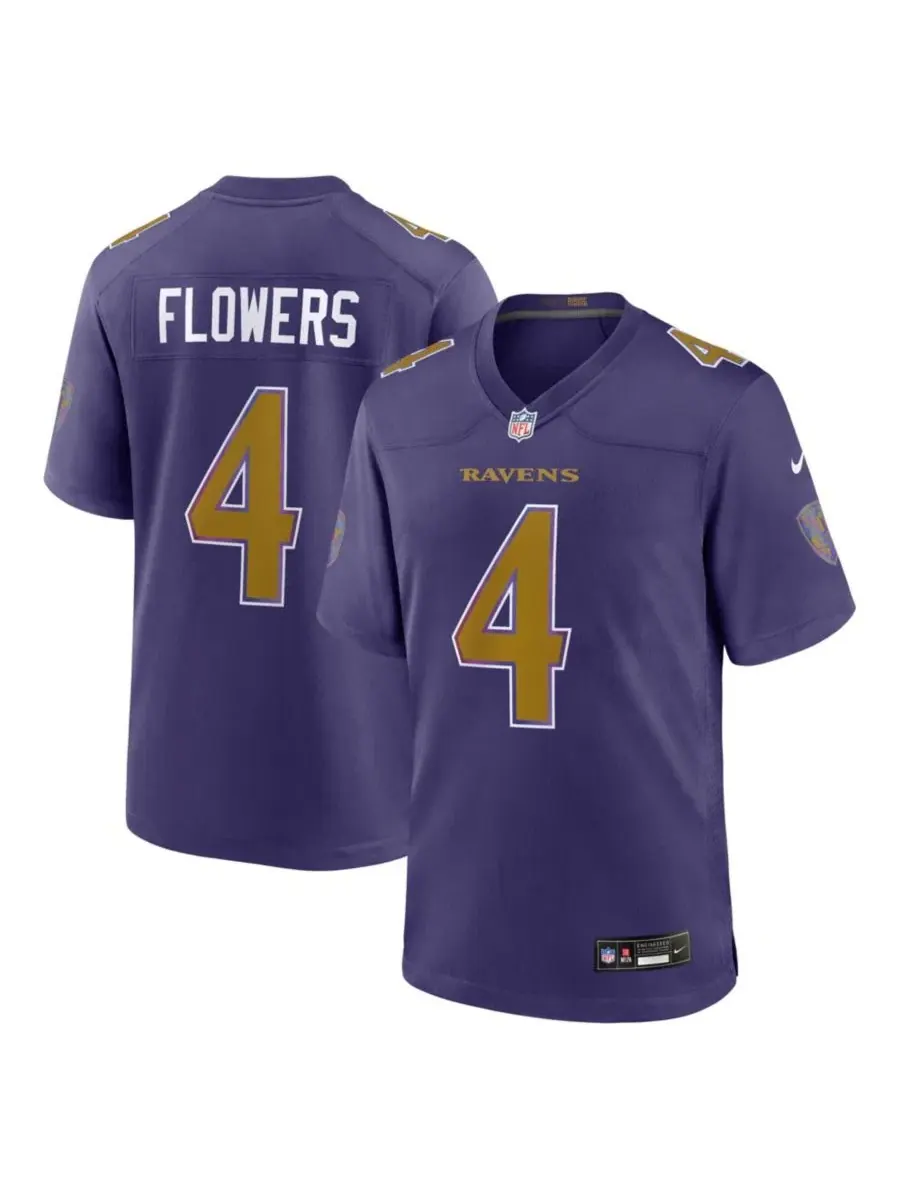 Игровая футболка Nike Zay Flowers Baltimore Ravens Alternate Game Jersey — изображение 1 из 3, фиолетовый