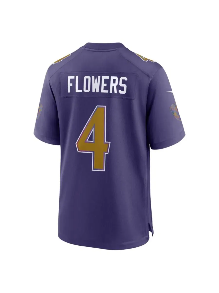 Игровая футболка Nike Zay Flowers Baltimore Ravens Alternate Game Jersey — изображение 2 из 3, фиолетовый