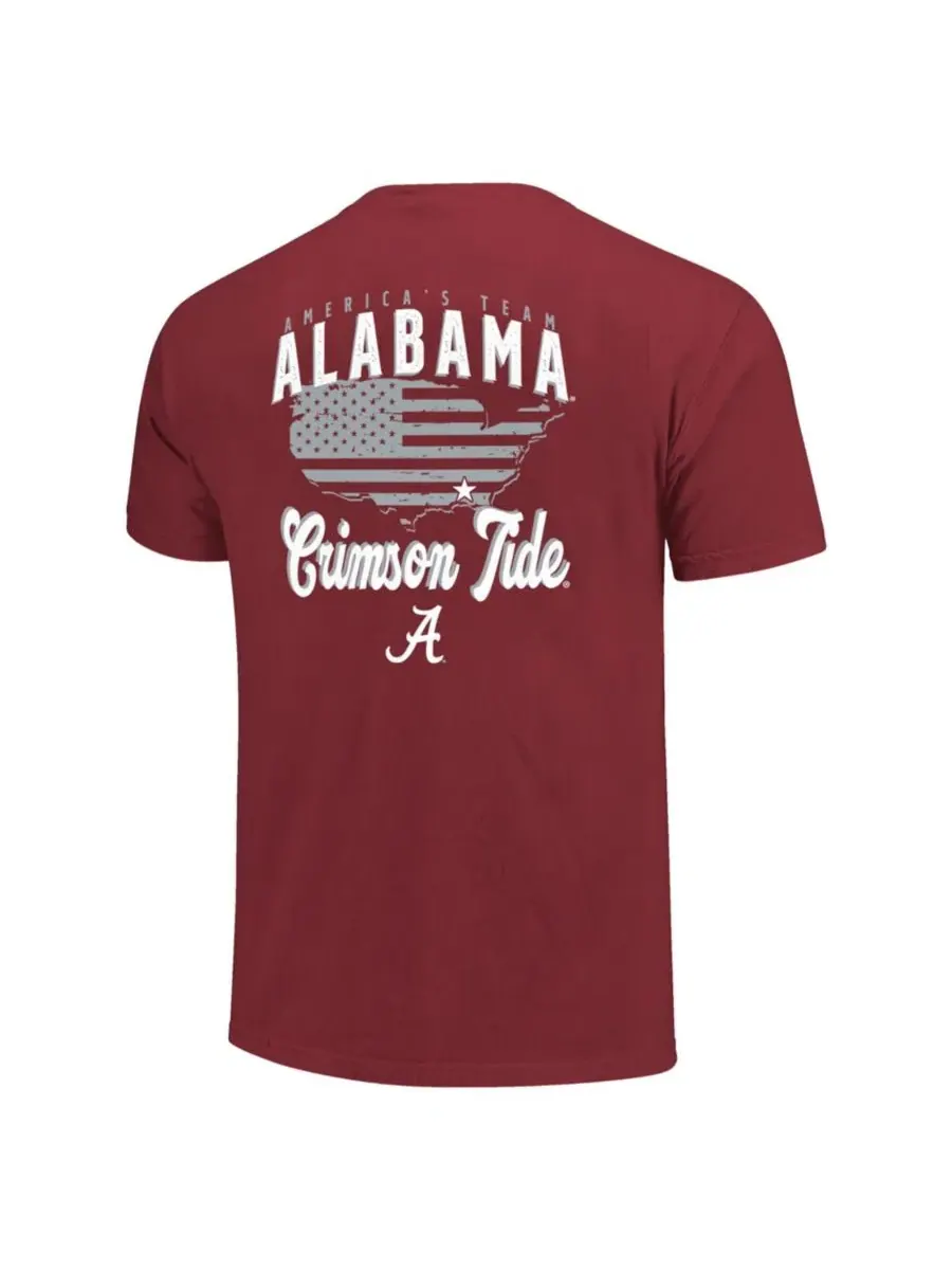Футболка с принтом America's Team Alabama Crimson Tide Image One — изображение 2 из 3, красный