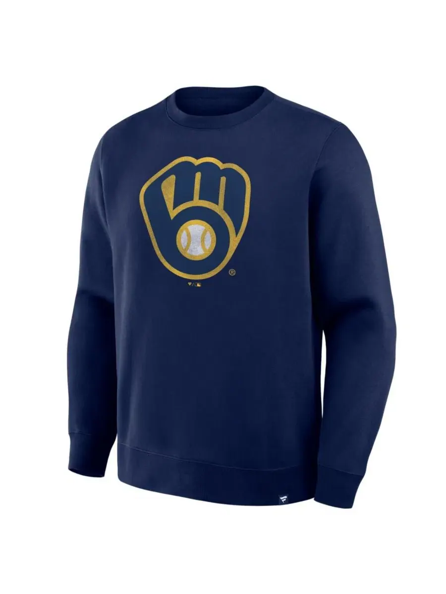 Свитшот с принтом Legacy Milwaukee Brewers Fanatics — изображение 2 из 3, темно-синий
