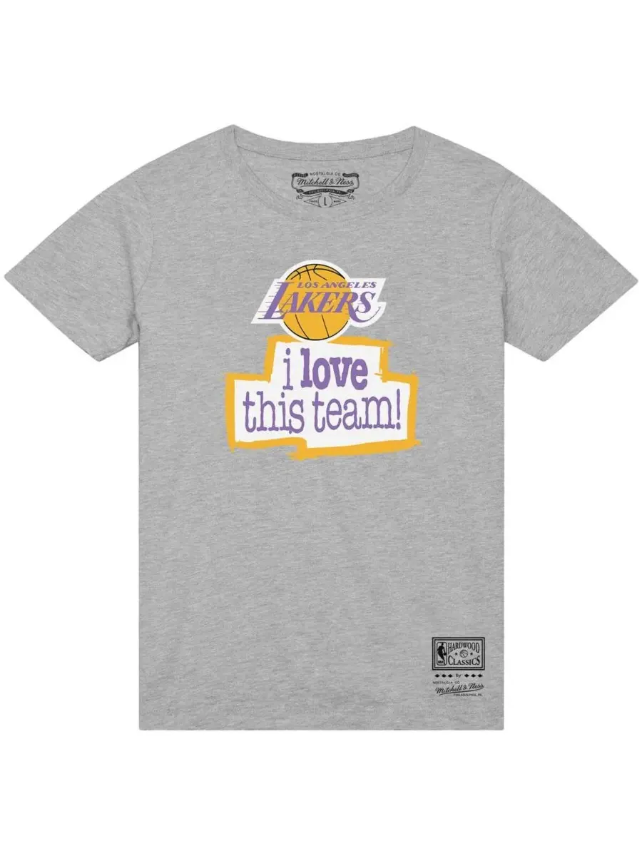 Mitchell & Ness Мужская футболка Los Angeles Lakers "I Love This Team" серого цвета — изображение 3 из 3, серый