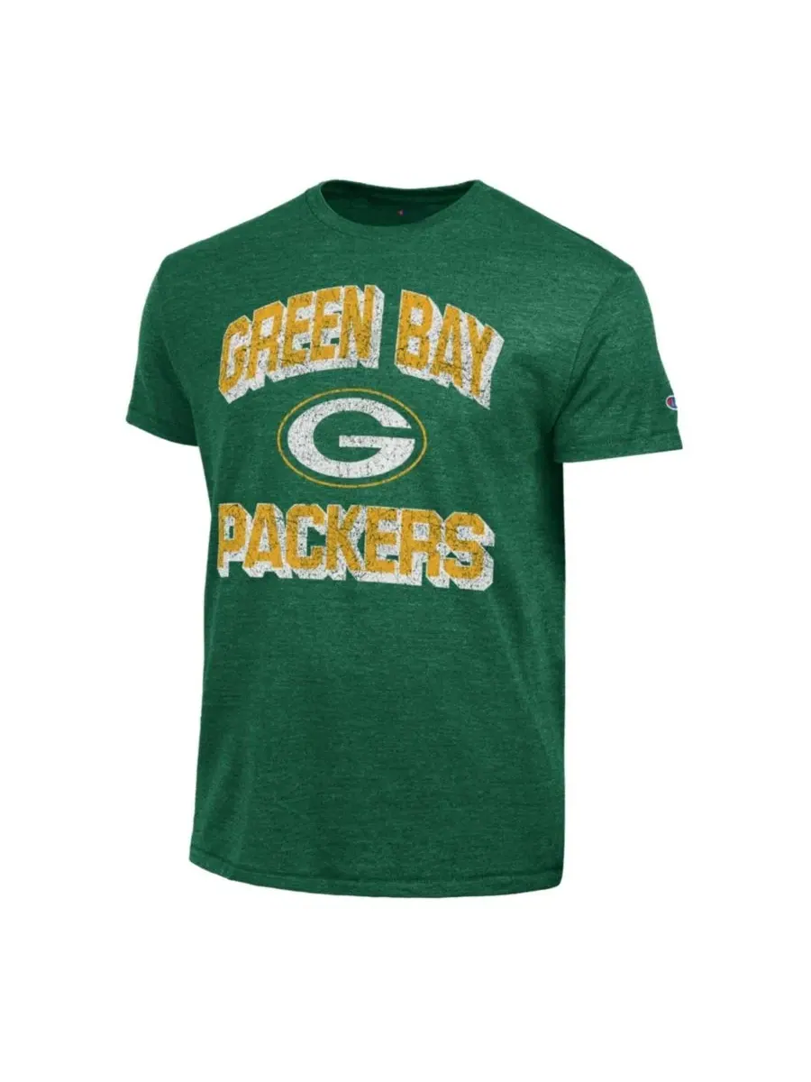 Футболка с принтом Ultimate Tri-Blend Green Bay Packers Champion — изображение 2 из 3, зеленый