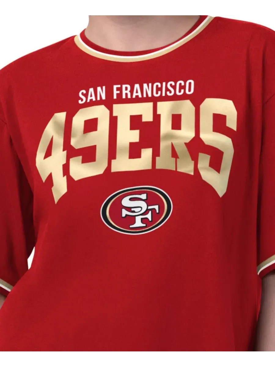 Футболка-кроп с принтом Ace San Francisco 49ers Starter — изображение 3 из 3, алый