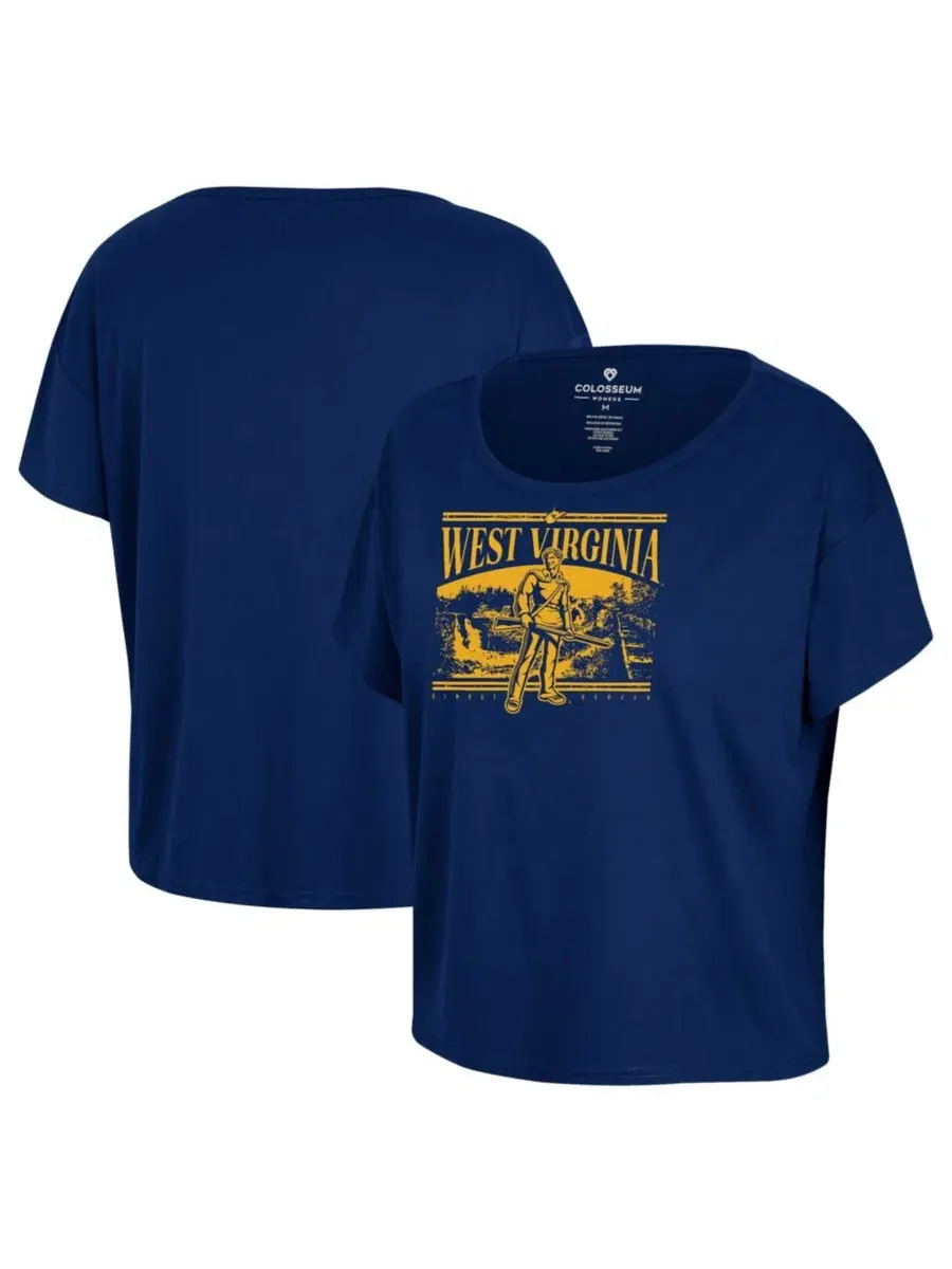 Футболка с принтом West Virginia Mountaineers Colosseum — изображение 1 из 3, темно-синий