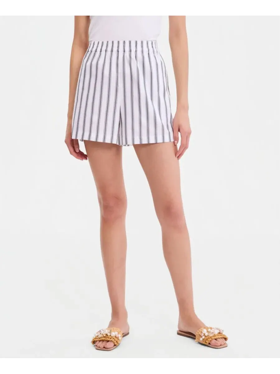 Женские полосатые хлопковые шорты на резинке I.N.C. International Concepts, Talia Stripe