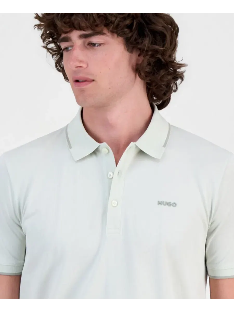 Поло с контрастной отделкой Dinoso Hugo Boss, Lt Past/Gr — изображение 2 из 3