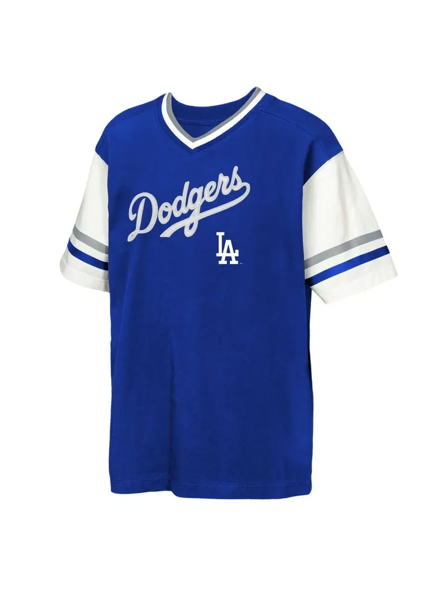 Футболка с принтом Big League Base Runner Ringer Outerstuff — изображение 2 из 3, кремовый