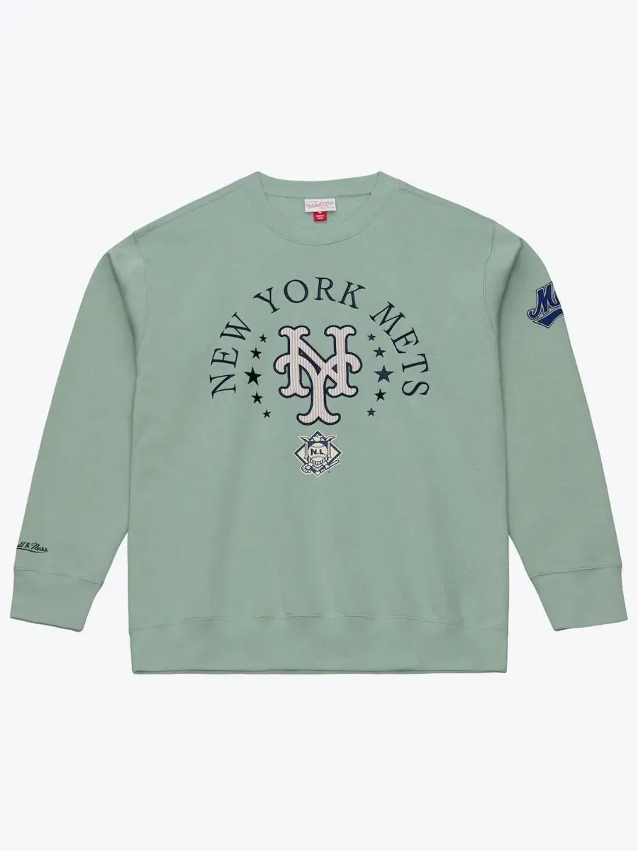 Свитшот Yacht Rock с вышивкой и принтом Mitchell & Ness — изображение 1 из 5, зеленый