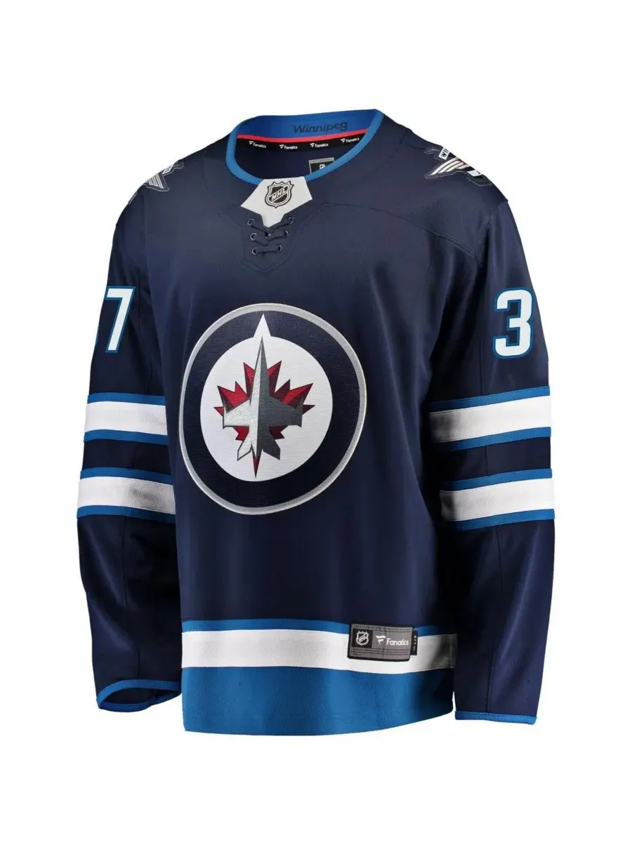 Джерси-реплика с длинным рукавом Connor Hellebuyck Fanatics — изображение 2 из 3, темно-синий