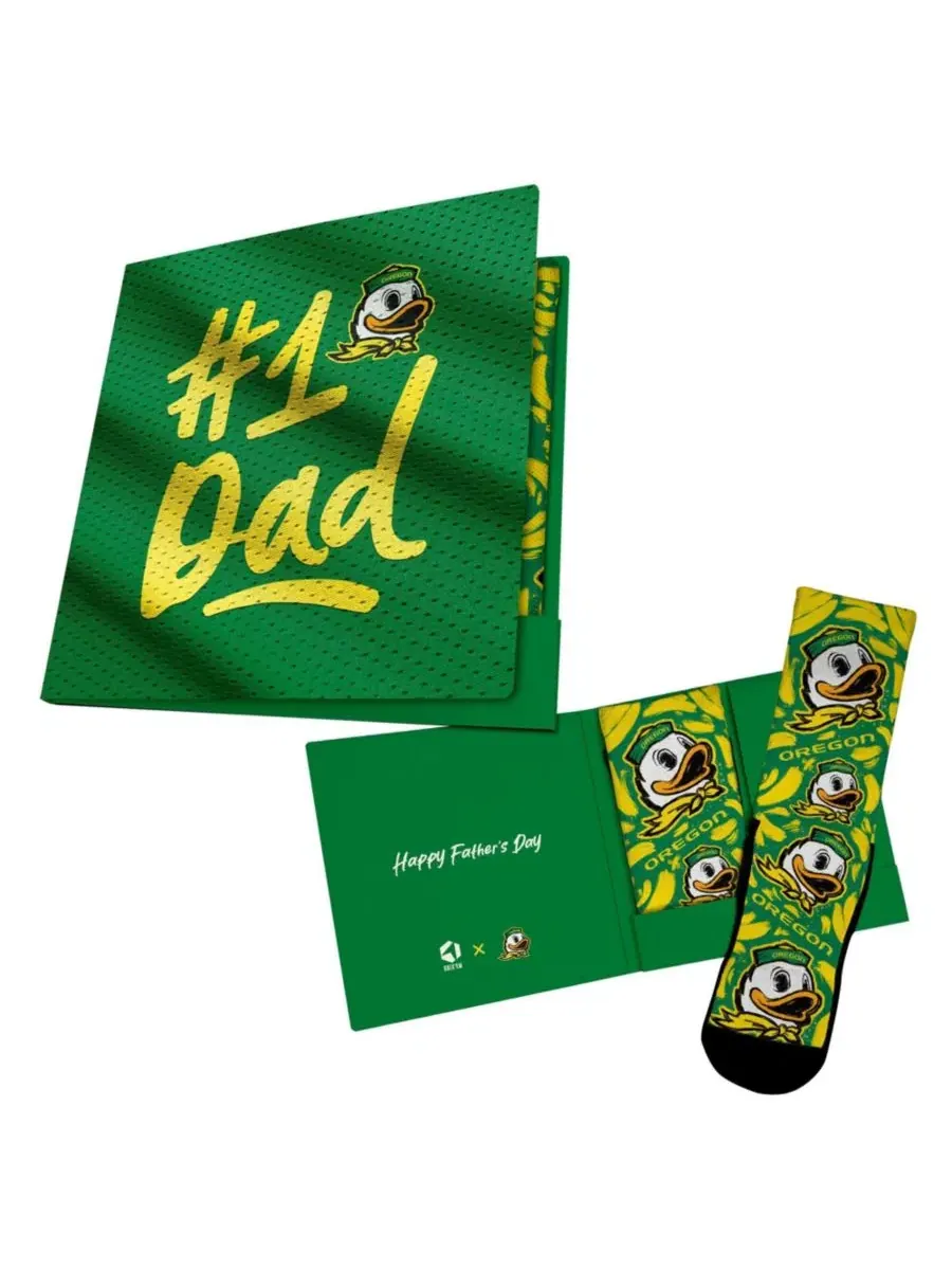 Носки с принтом #1 Dad Gift Card Rock Em Socks — зеленый