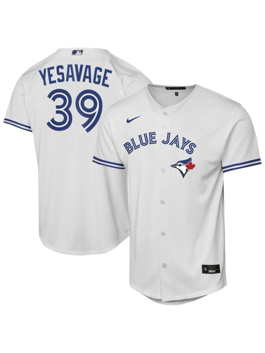 Детская футболка-джерси Trey Yesavage White Toronto Blue Jays Home Baseline Jersey Nike — изображение 1 из 2, белый