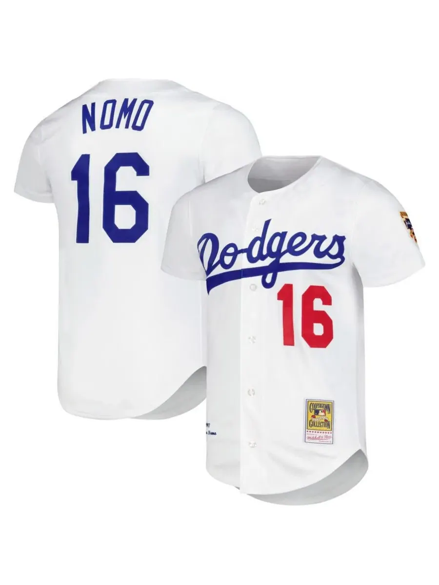Джерси аутентичное с принтом Hideo Nomo Mitchell & Ness — изображение 1 из 3, белый