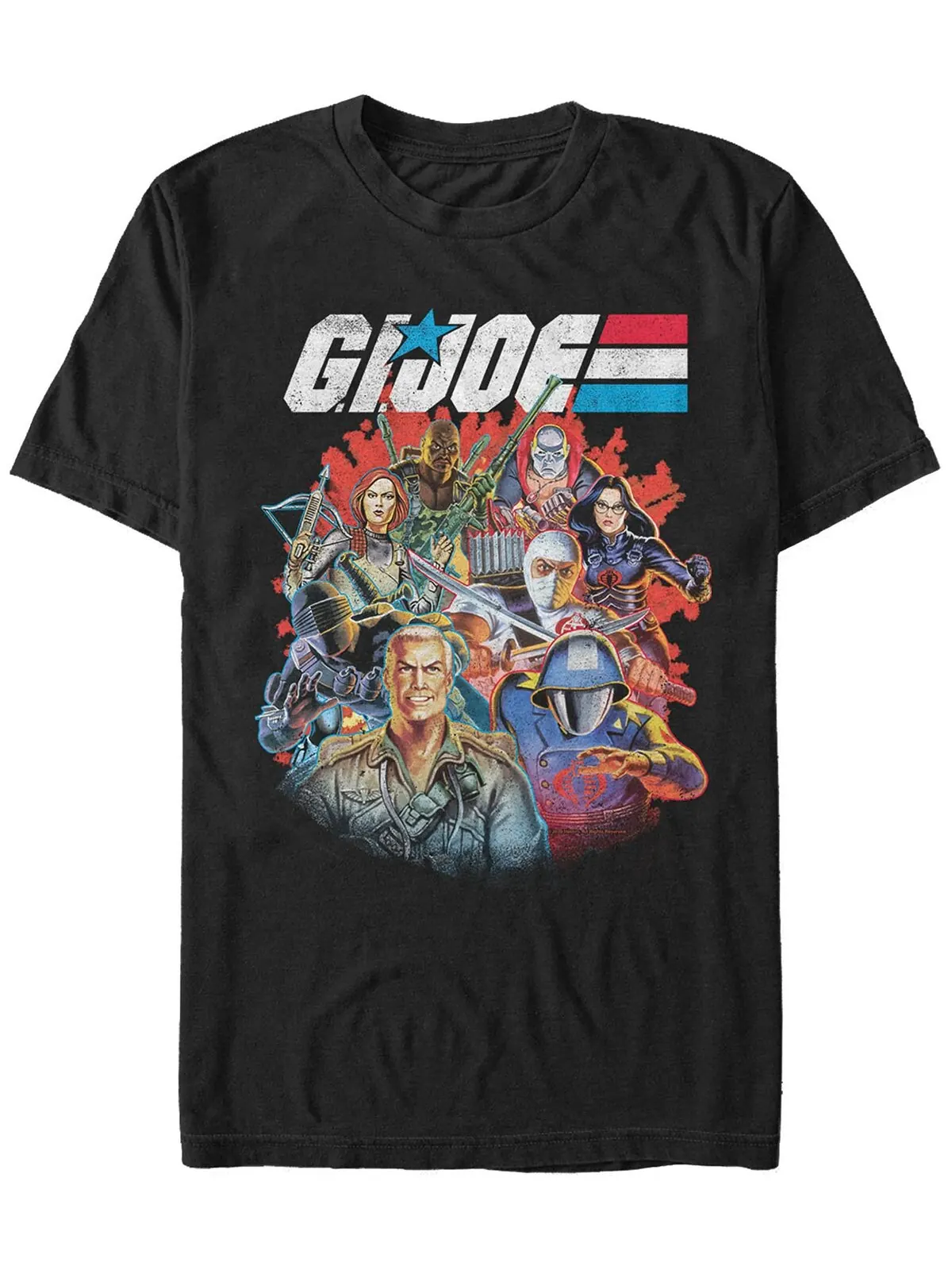 Мужская футболка с коротким рукавом g.i.joe group collage Fifth Sun — изображение 1 из 1, черный