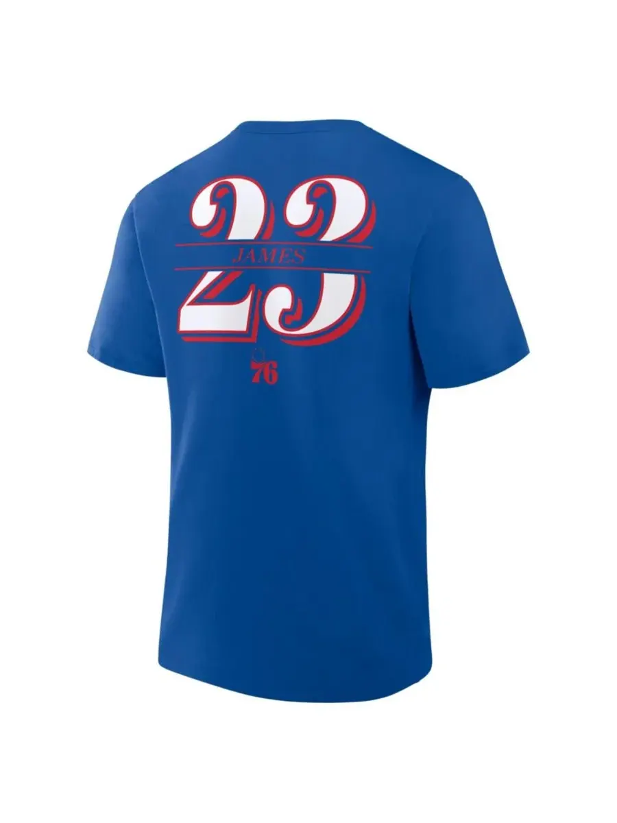 Футболка с коротким рукавом LeBron James Philadelphia 76ers In The Paint Name & Number Fanatics — изображение 2 из 6