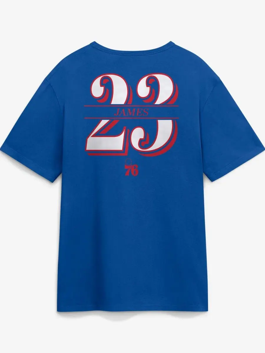 Футболка с коротким рукавом LeBron James Philadelphia 76ers In The Paint Name & Number Fanatics — изображение 3 из 6