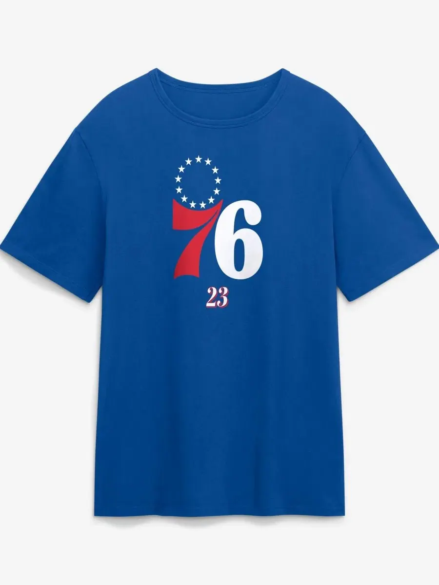 Футболка с коротким рукавом LeBron James Philadelphia 76ers In The Paint Name & Number Fanatics — изображение 5 из 6
