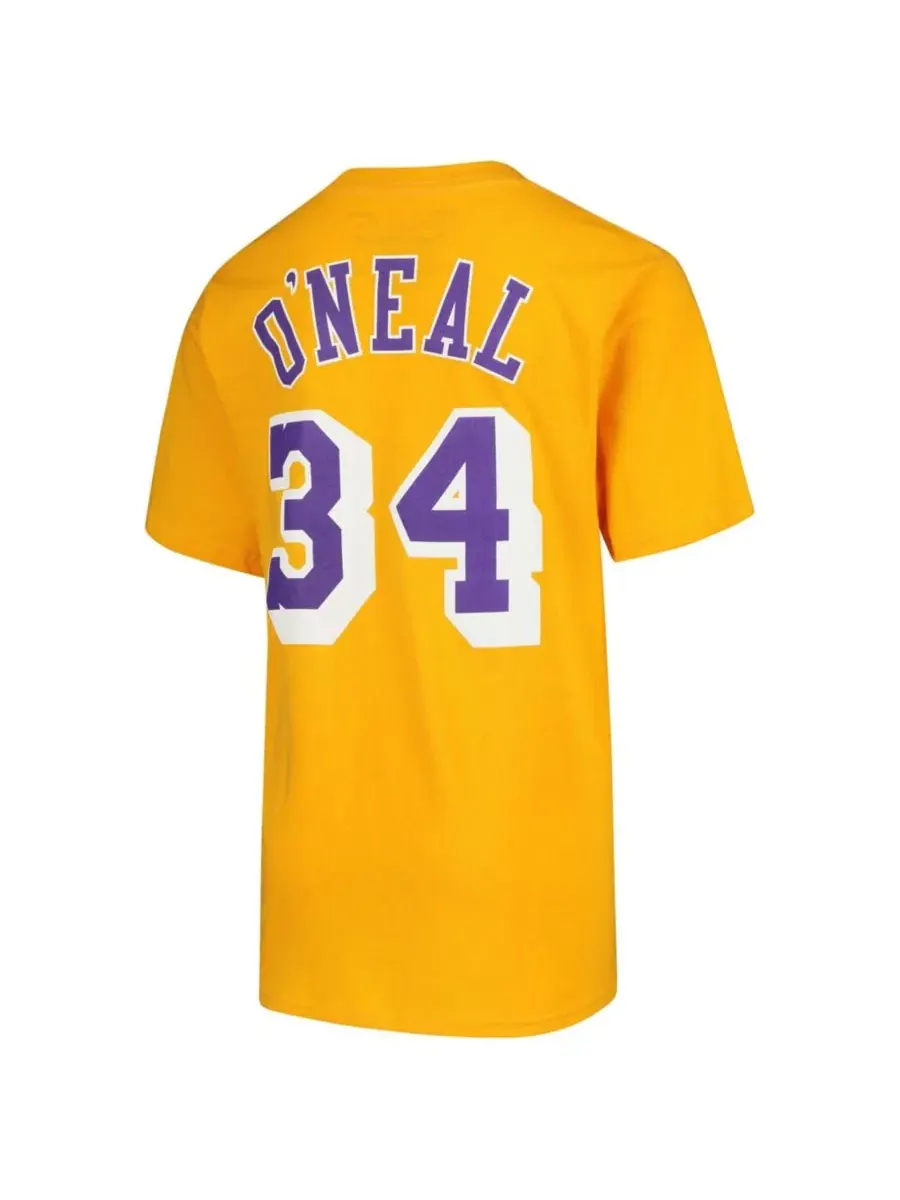 Футболка с именем и номером Shaquille O'Neal Mitchell & Ness — изображение 2 из 3, золото