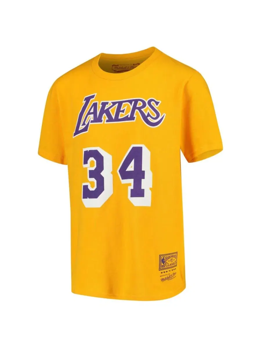 Футболка с именем и номером Shaquille O'Neal Mitchell & Ness — изображение 3 из 3, золото