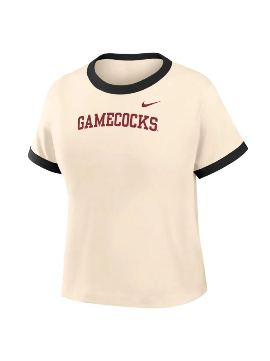 Женская футболка-кроп Nike с принтом Gamecocks