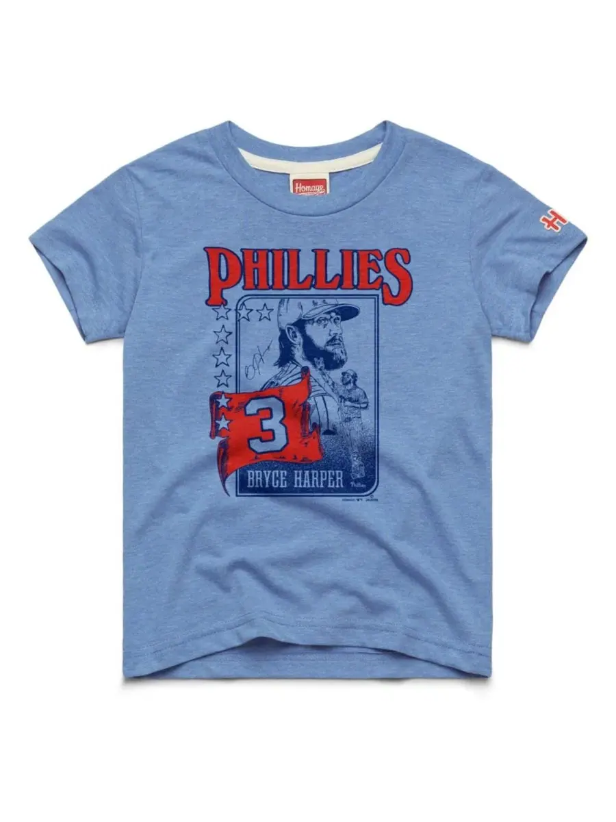 Футболка-трибленд с графикой Bryce Harper Philadelphia Phillies Homage — красный