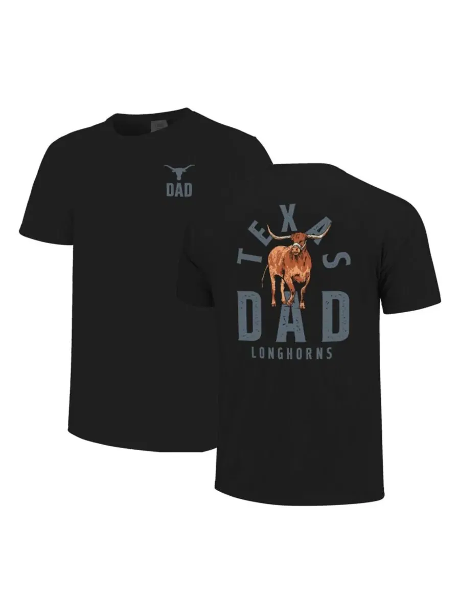 Футболка с принтом Texas Longhorns Father's Day Mascot Overlay Image One — изображение 1 из 3, черный