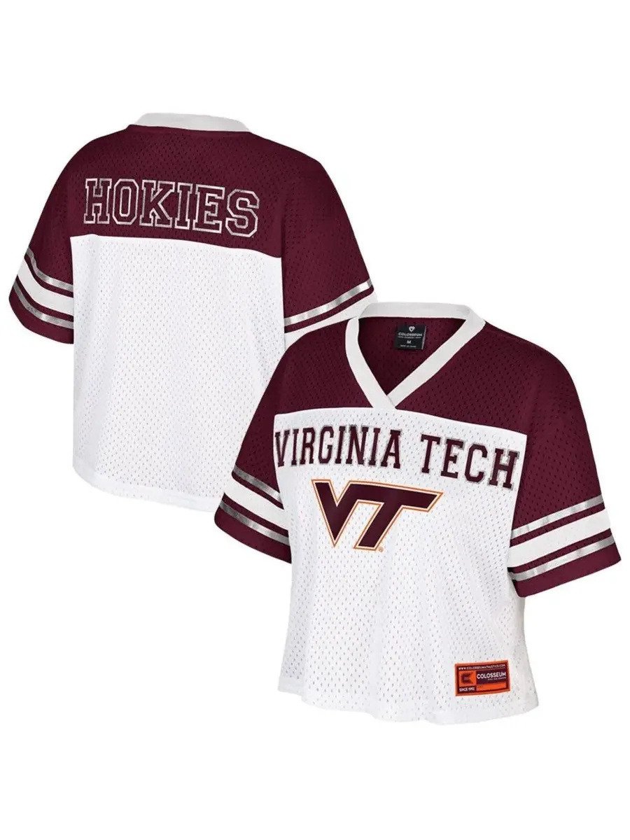 Кроп-футболка с принтом Virginia Tech Hokies Colosseum — изображение 1 из 3, белый