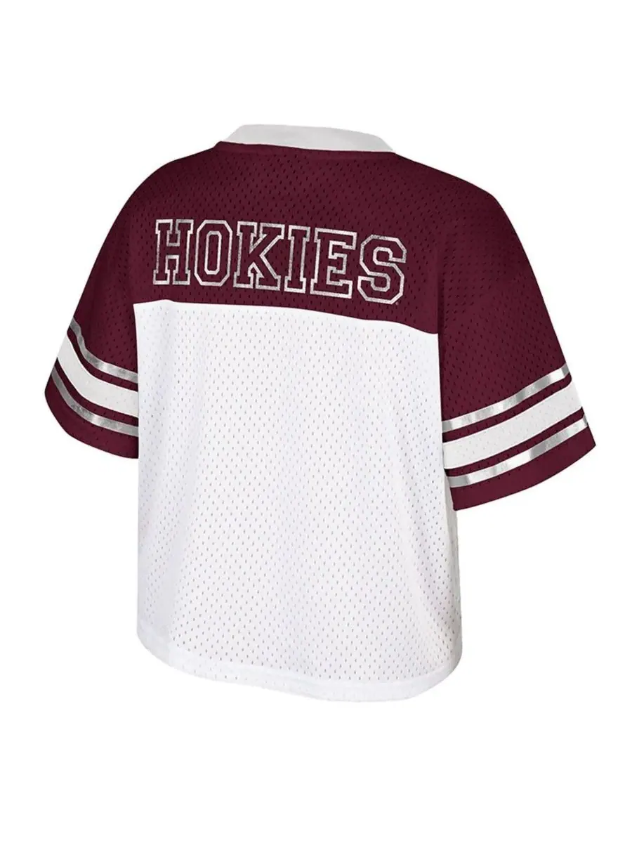 Кроп-футболка с принтом Virginia Tech Hokies Colosseum — изображение 3 из 3, белый