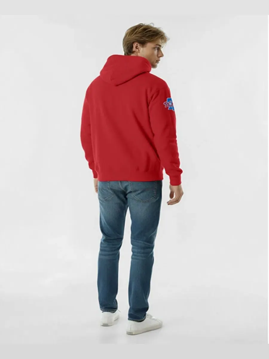Толстовка с капюшоном Reverse Weave Chenille Champion — изображение 3 из 4, красный