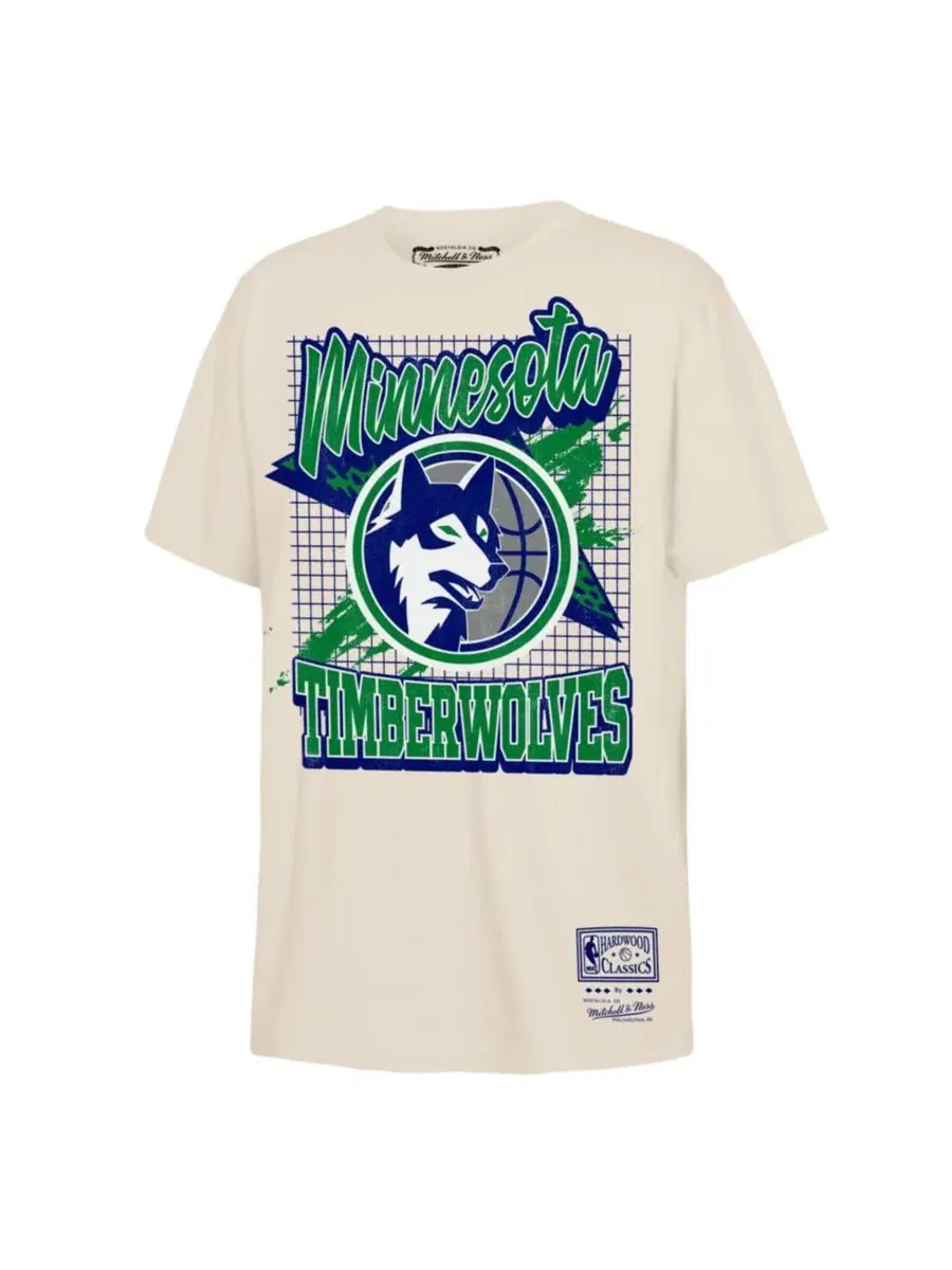 Футболка с винтажным принтом Minnesota Timberwolves Mitchell & Ness — изображение 1 из 1, прозрачный