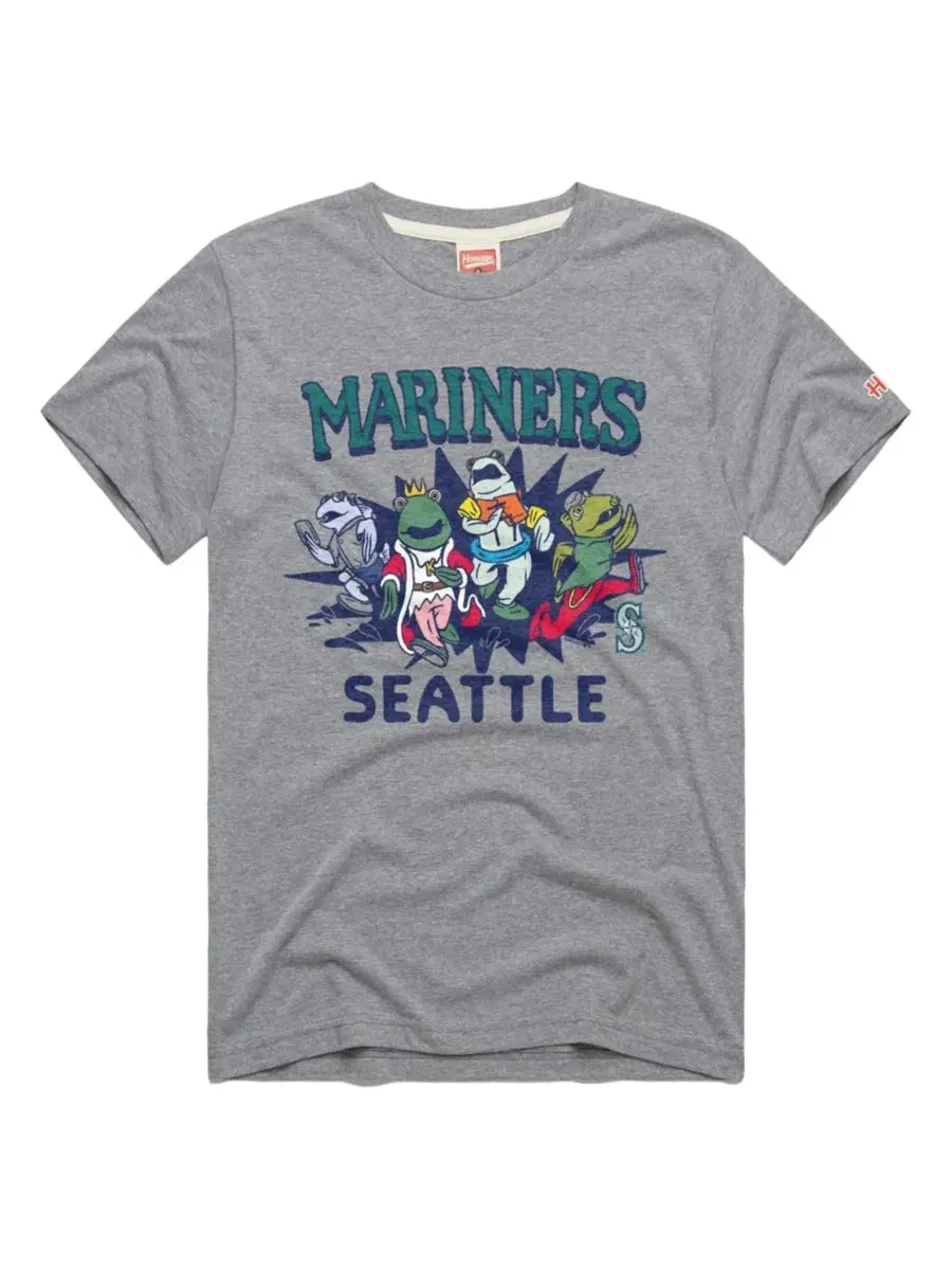 Футболка с коротким рукавом, с принтом, Seattle Mariners Homage — серый