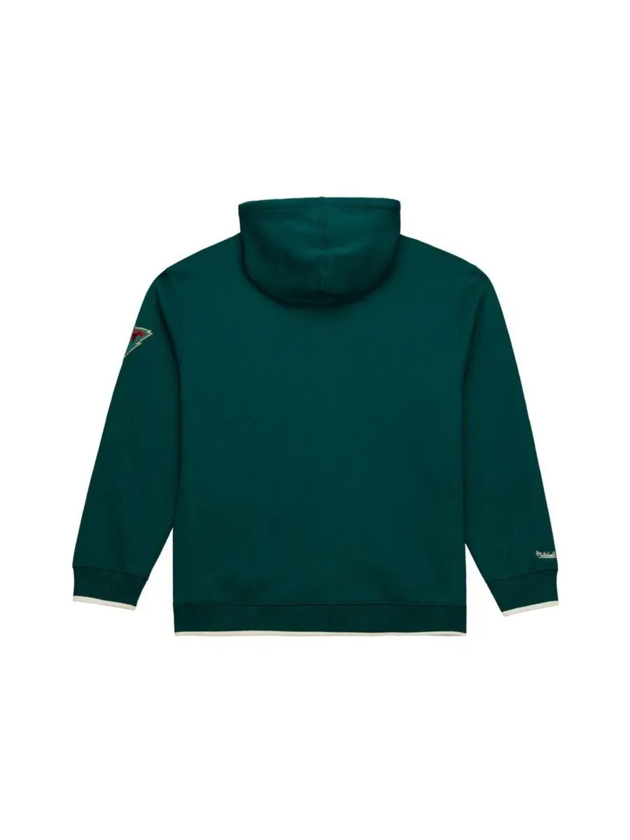 Флисовая худи с вышивкой Minnesota Wild Mitchell & Ness — изображение 2 из 2, зеленый