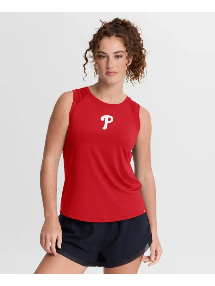 Женский топ без рукавов с сетчатой спинкой Philadelphia Phillies Fanatics — изображение 1 из 5, красный