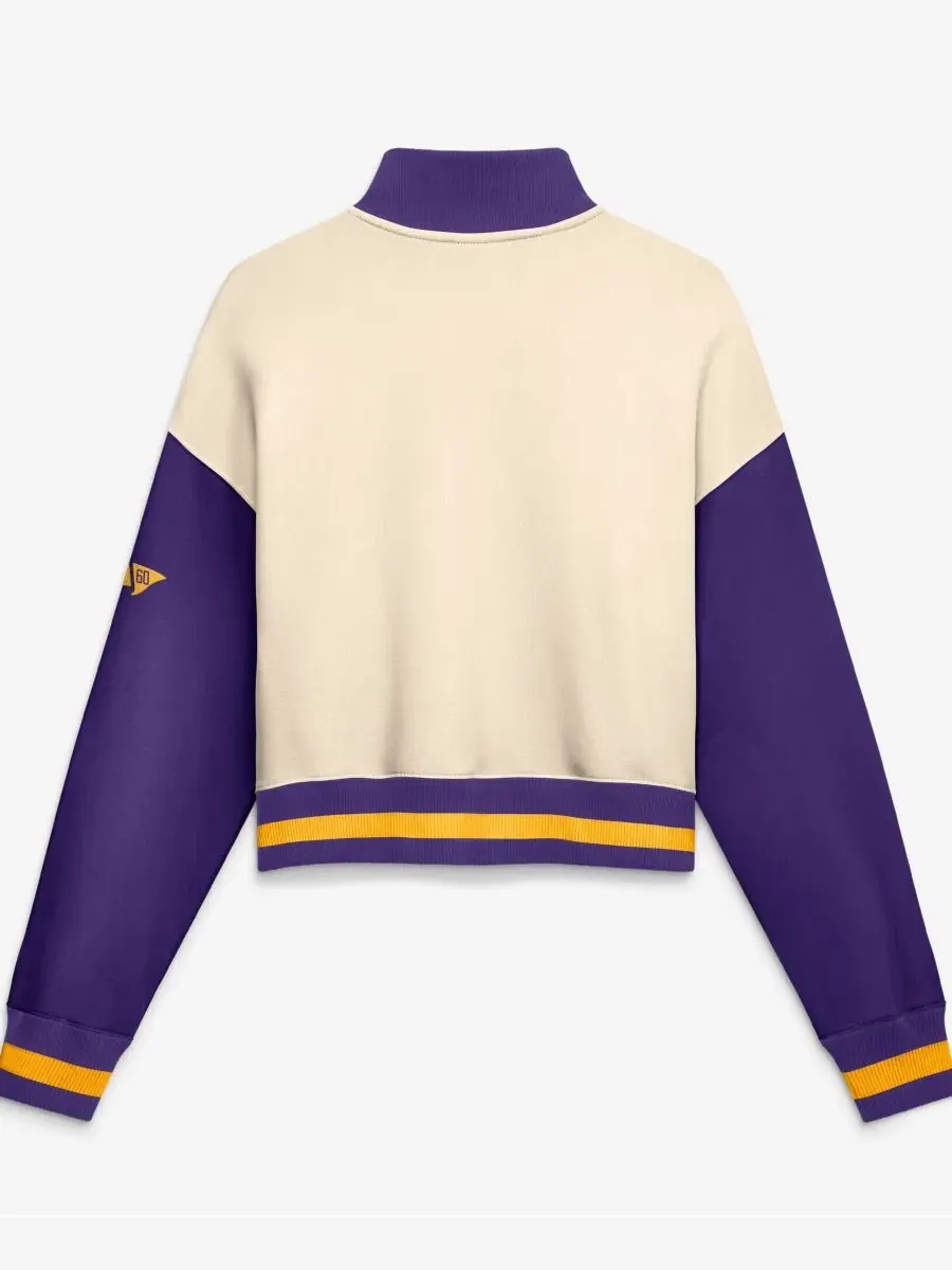 Женский пуловер Nike LSU Tigers с контрастным дизайном, укороченный, с капюшоном — изображение 2 из 2, натуральный фиолетовый