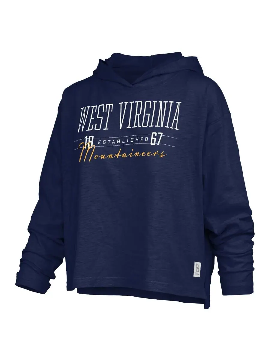 Худи с принтом West Virginia Mountaineers Castillo Slub Pressbox — изображение 2 из 3, темно-синий