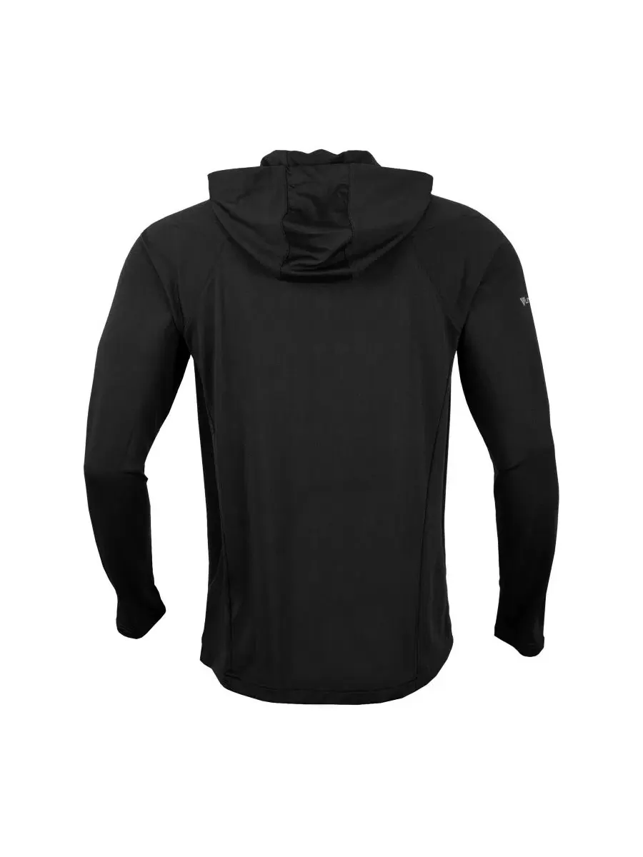 Толстовка на молнии с капюшоном, с четверть-молнией, с принтом, Zander LevelWear — изображение 3 из 3, черный