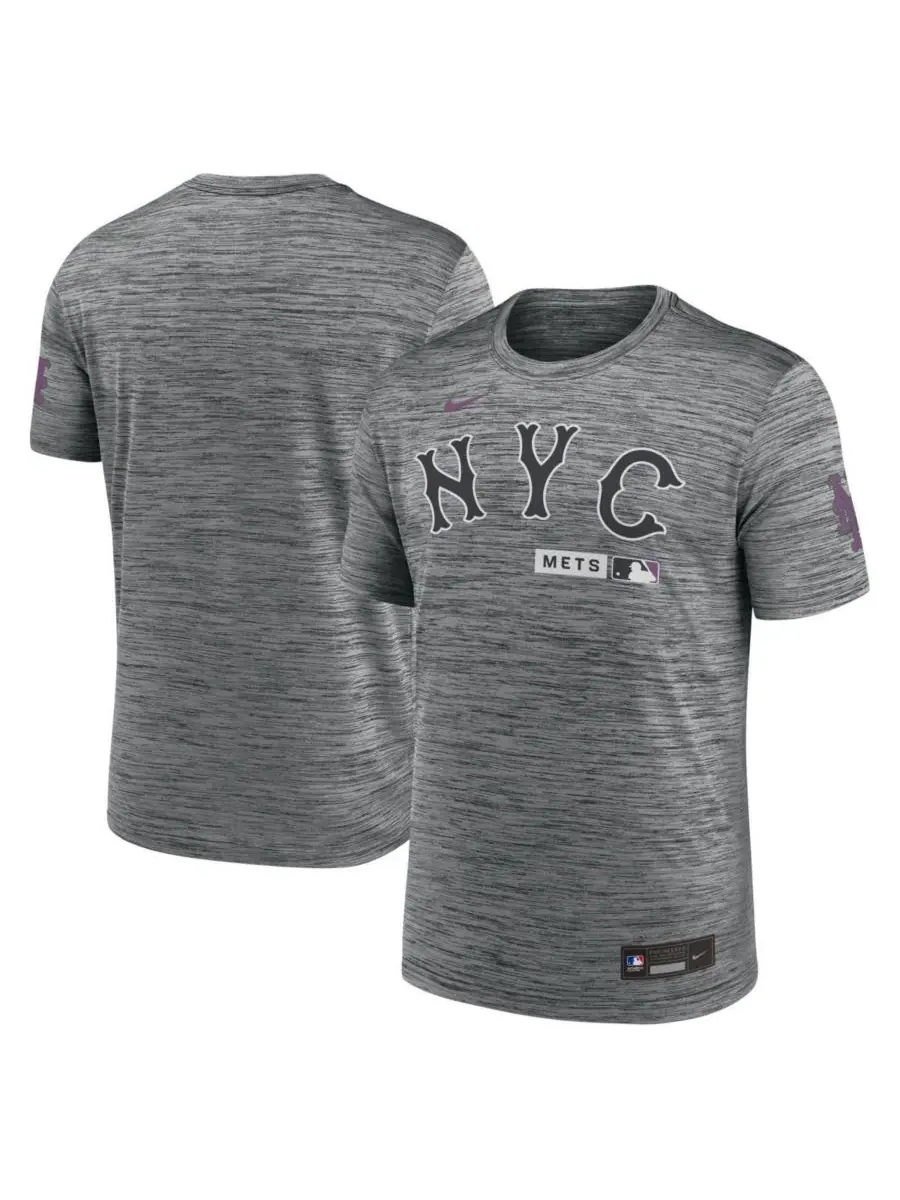 Футболка с принтом Velocity Dri-FIT New York Mets Nike — изображение 1 из 3, серый
