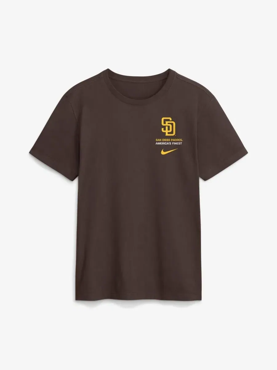 Футболка с принтом San Diego Padres Primetime Inning Nike — изображение 2 из 5, коричневый